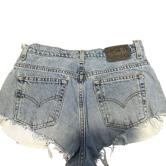 Levis Silvertab Relaxed‎ Guys Fit Cut off Shorts Raw Hem Size 9 - Picture 5 of 7